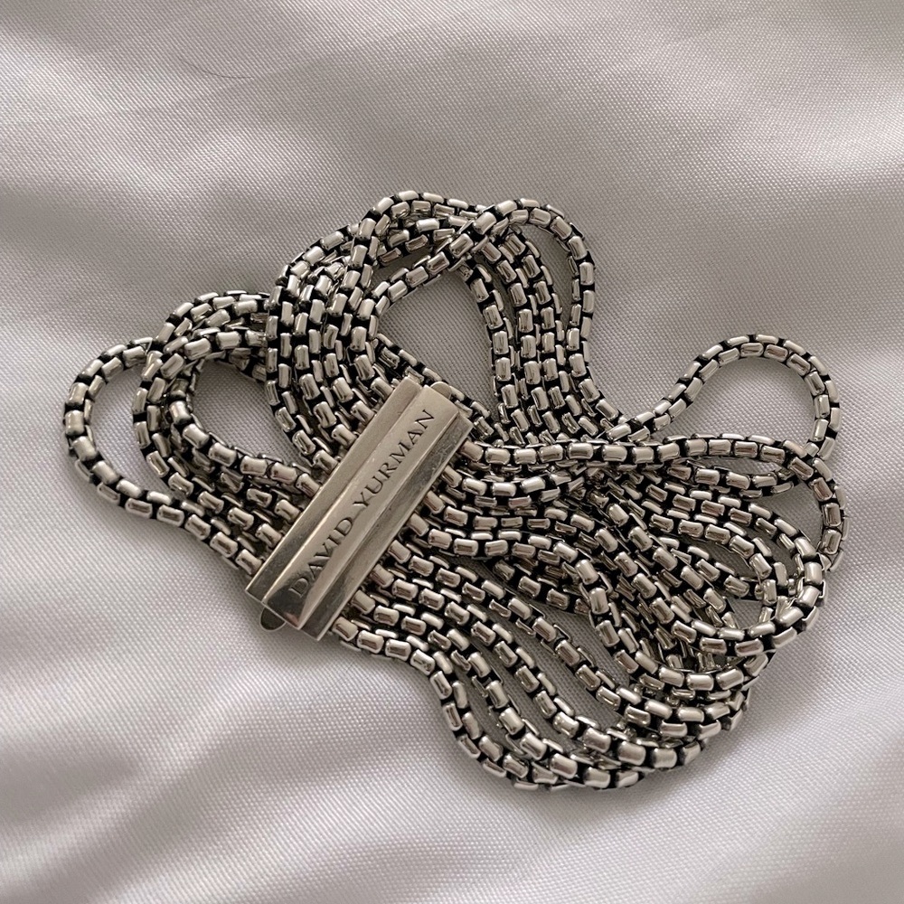 David Yurman Box Chain Eight Row Bracelet - Sterling Silver